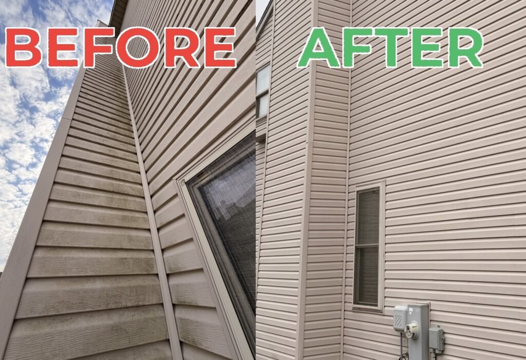 Exterior house cleaning soft wash Will County IL