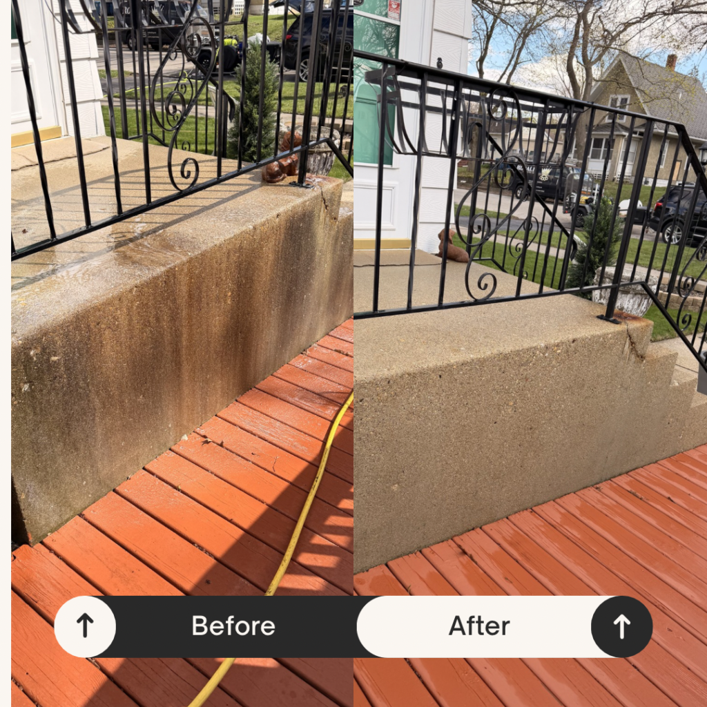 Concrete patio cleaning pressure wash Will County IL
